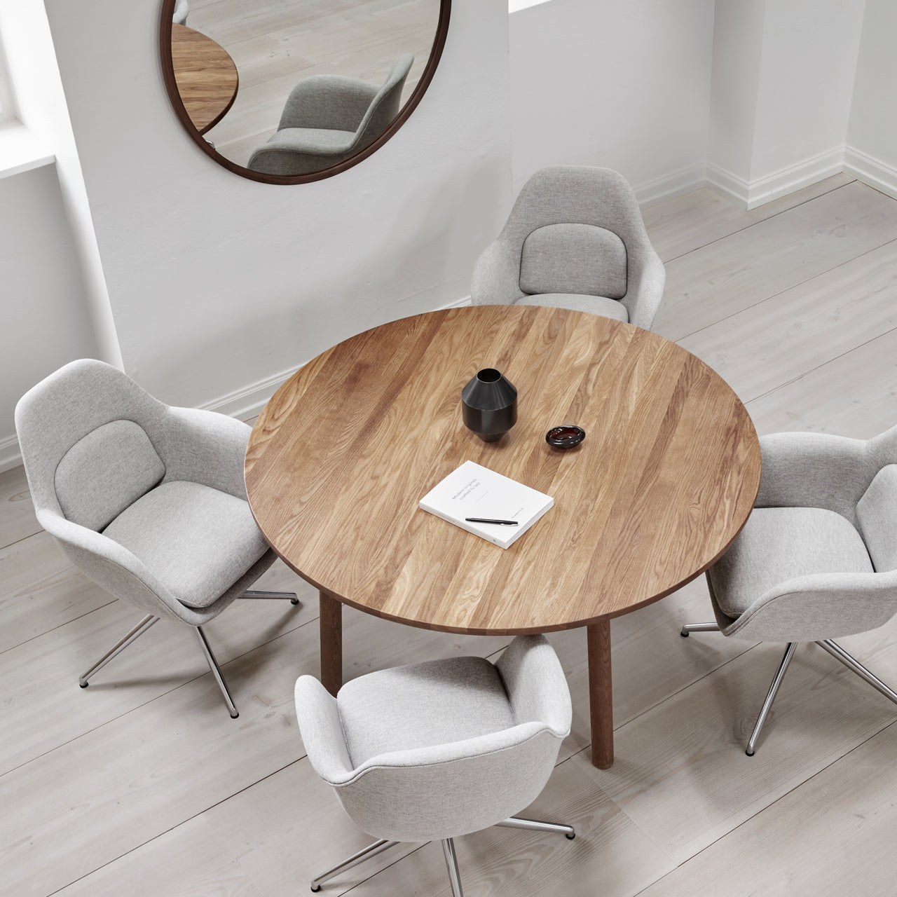 Swoon Dining Armchair: Swivel Base