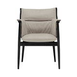 E005 Embrace Armchair: Black Edging Strip + Black Oak