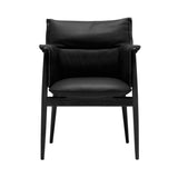 E005 Embrace Armchair: Black Edging Strip + Black Oak