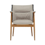 E005 Embrace Armchair: Black Edging Strip + Oiled Oak