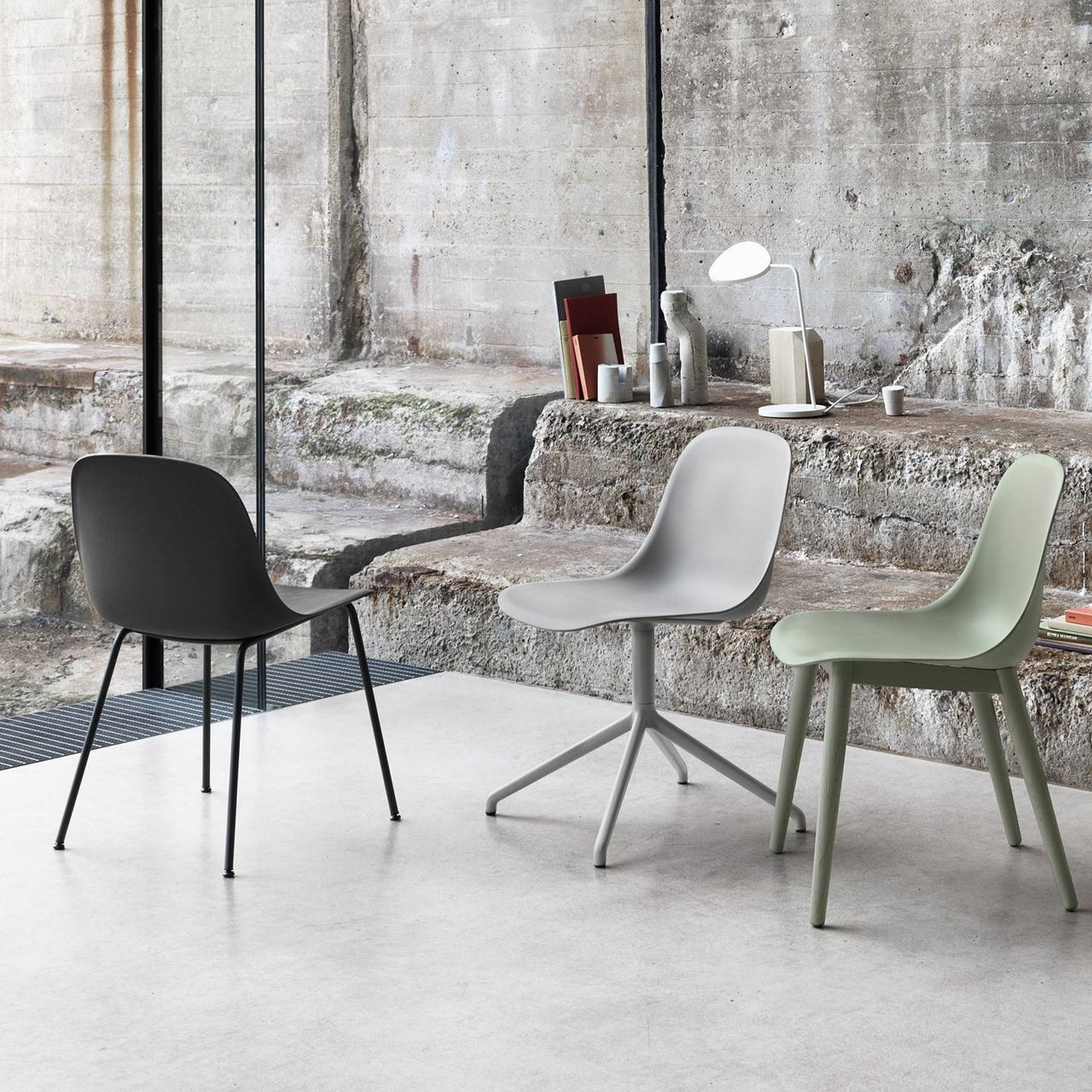 Fiber Side Chair: Tube Base + Recycled Shell + Quick Ship