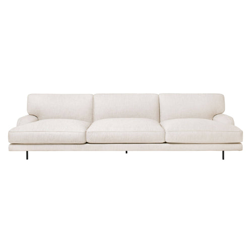 Flaneur Sofa: 3 Seater + Black Matt