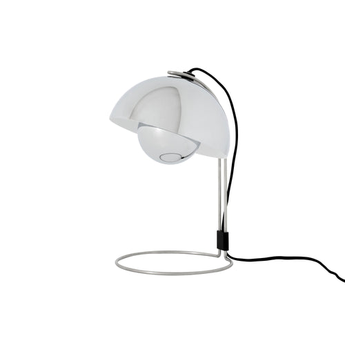 FlowerPot VP4 Table Lamp: Chrome-Plated + Black