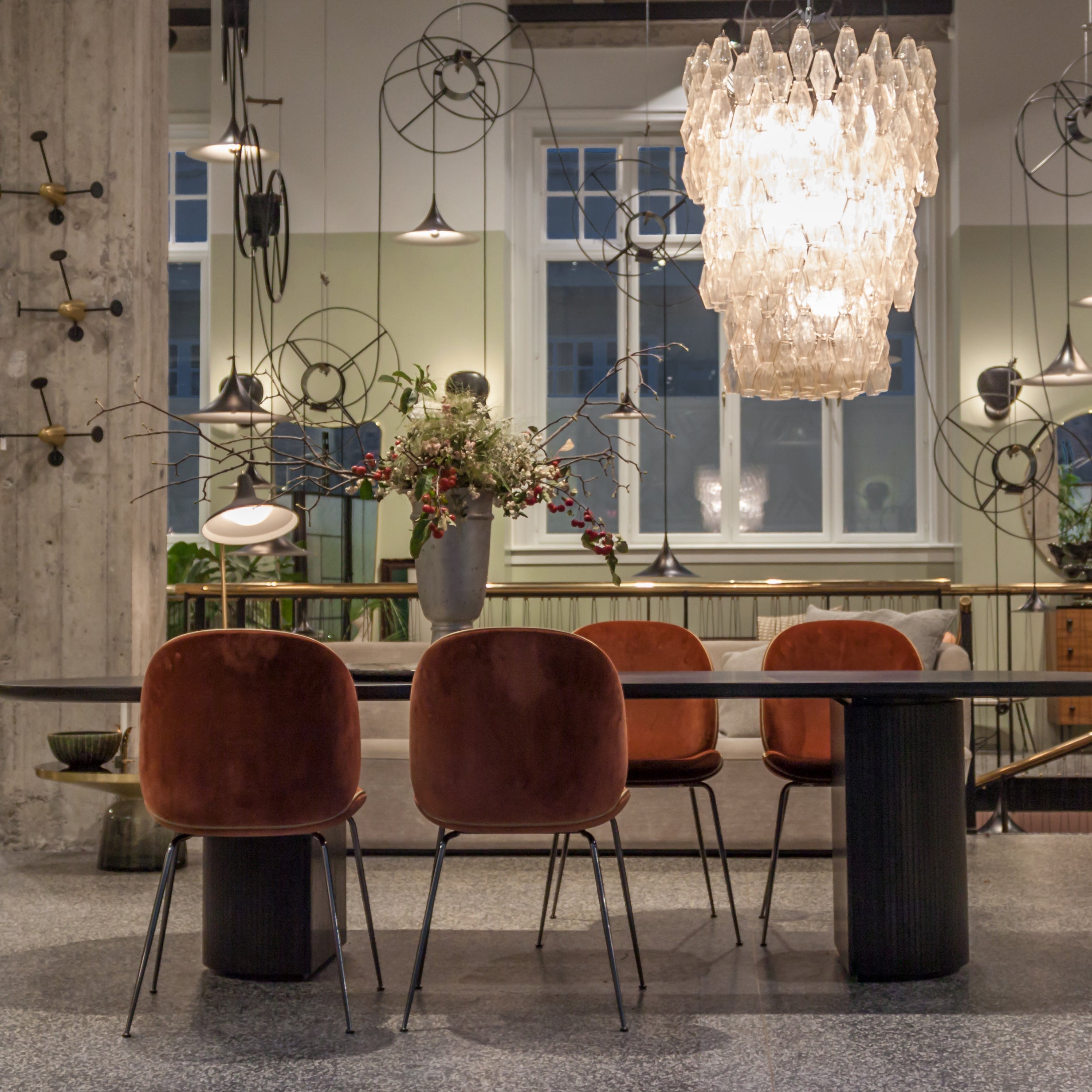 Beetle Dining Chair: Conic Base + Full Upholstery