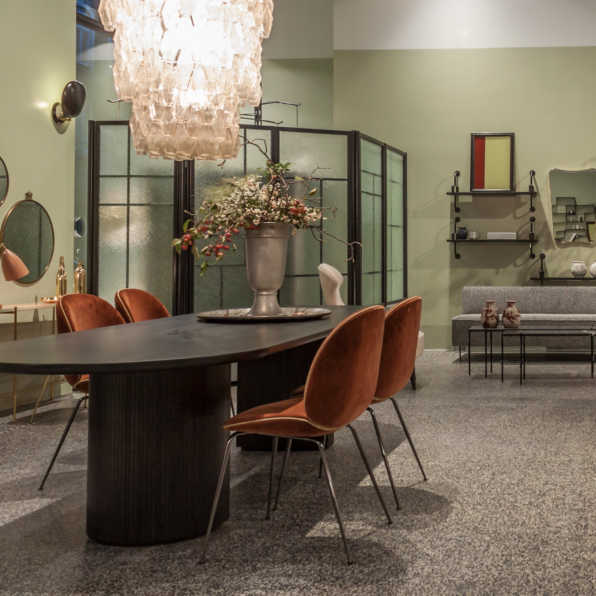 Beetle Dining Chair: Conic Base + Full Upholstery