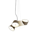 Tam Tam Mini Pendant Light: Off-White + Brown Grey