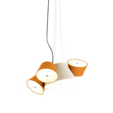 Tam Tam Mini Pendant Light: Off-White + Orange