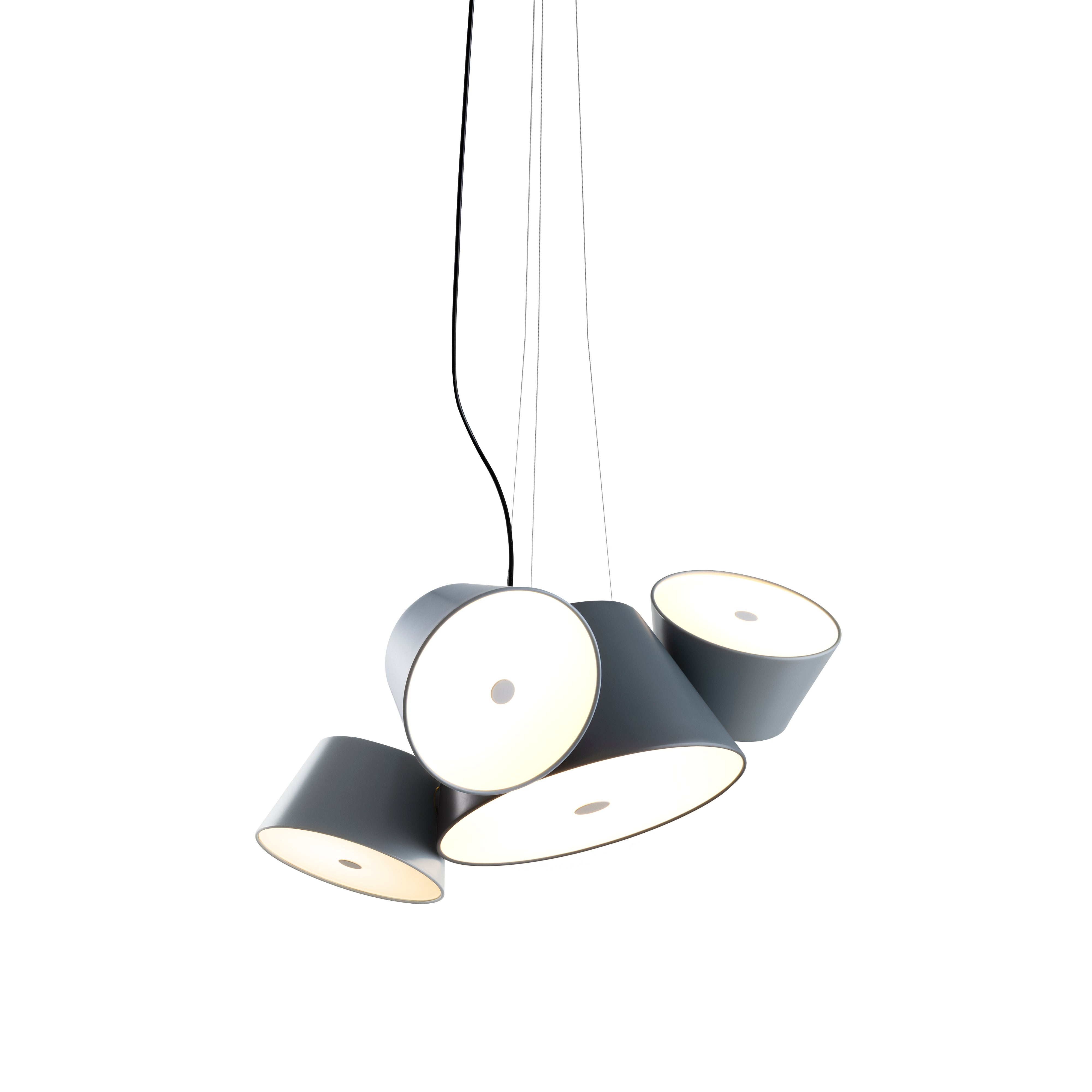 Tam Tam Mini Pendant Light: Blue Grey + Silver Grey