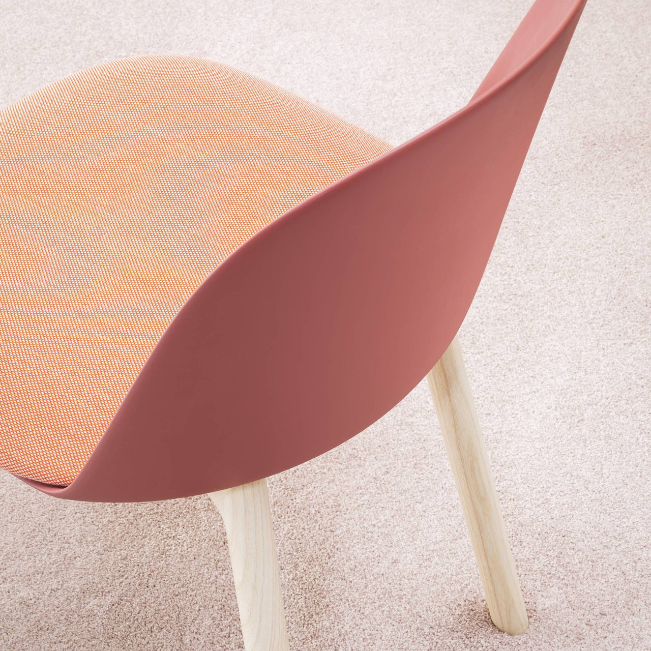 Mariolina Side Chair Wood Base + Upholstered: Set of 2