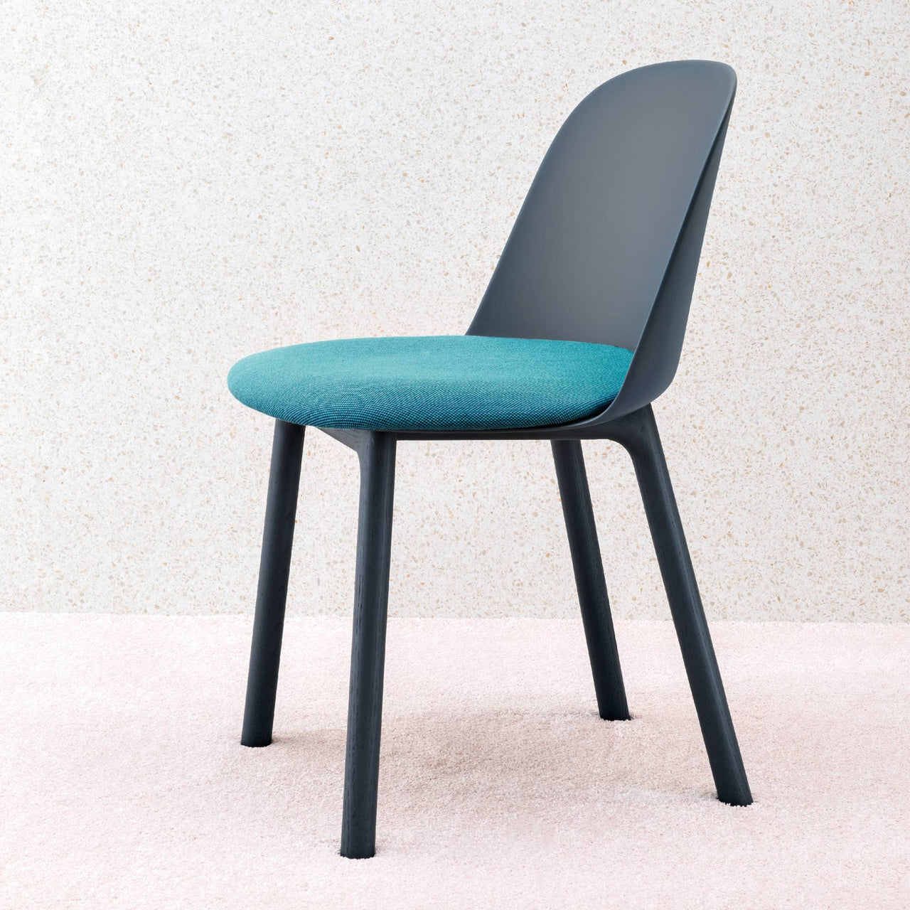 Mariolina Side Chair Wood Base + Upholstered: Set of 2