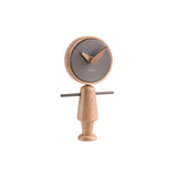 Nene Table Clock: Oak + Graphite Brass