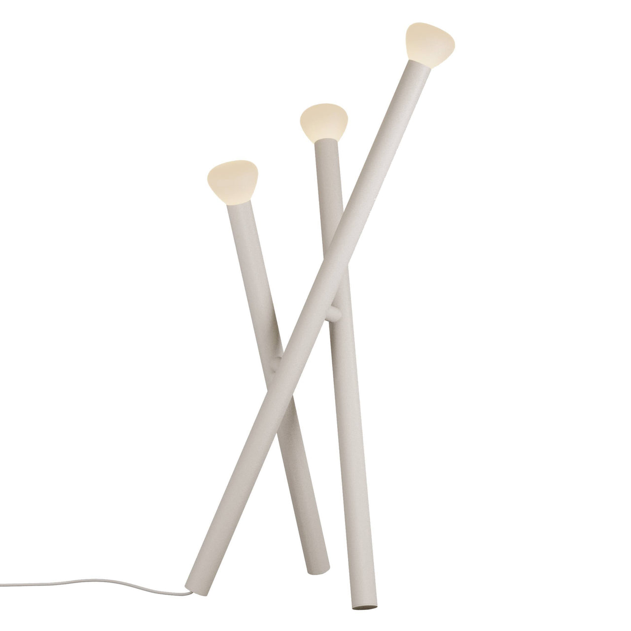 Parc 05 Floor Lamp: Textured Beige + Beige