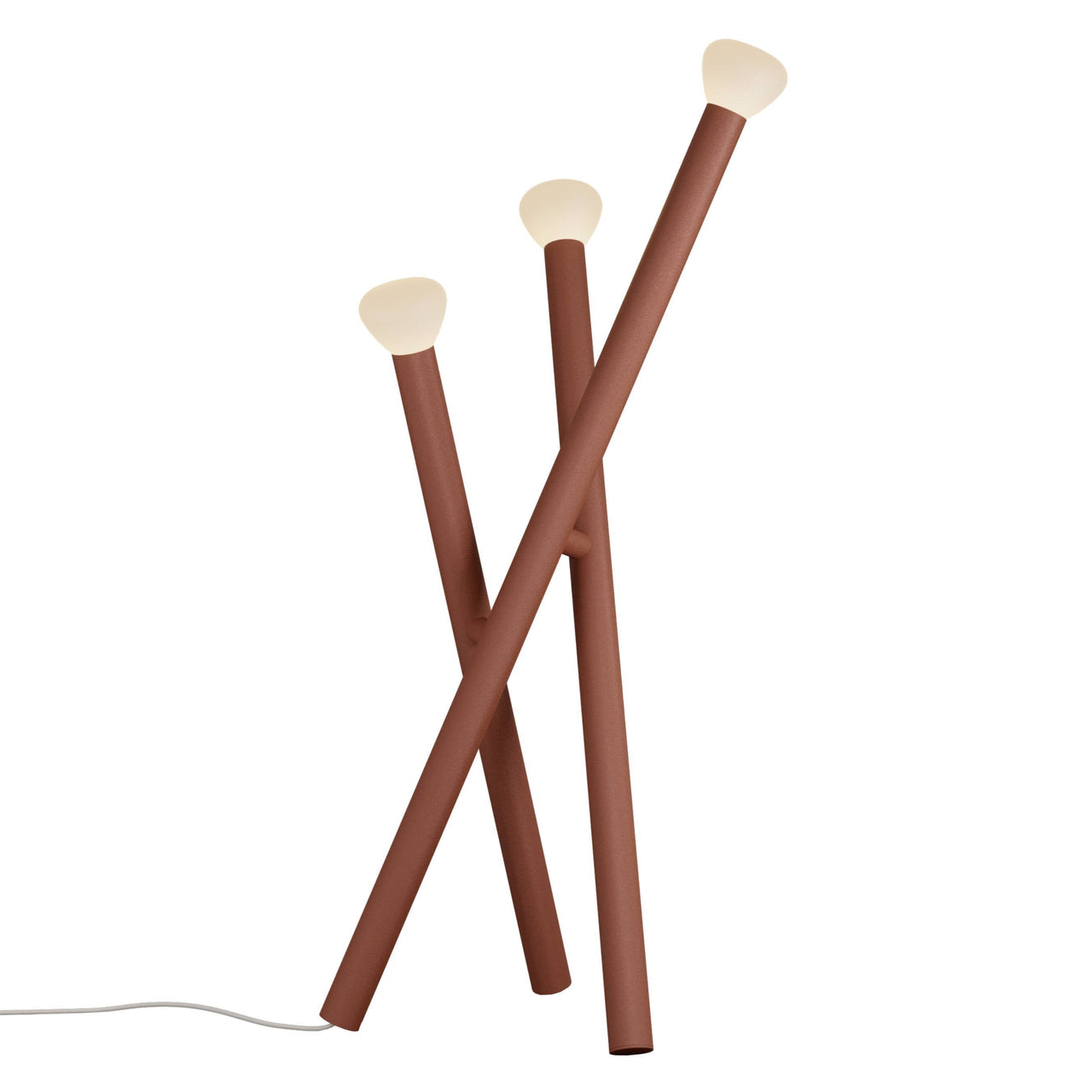 Parc 05 Floor Lamp: Textured Terracotta + Beige