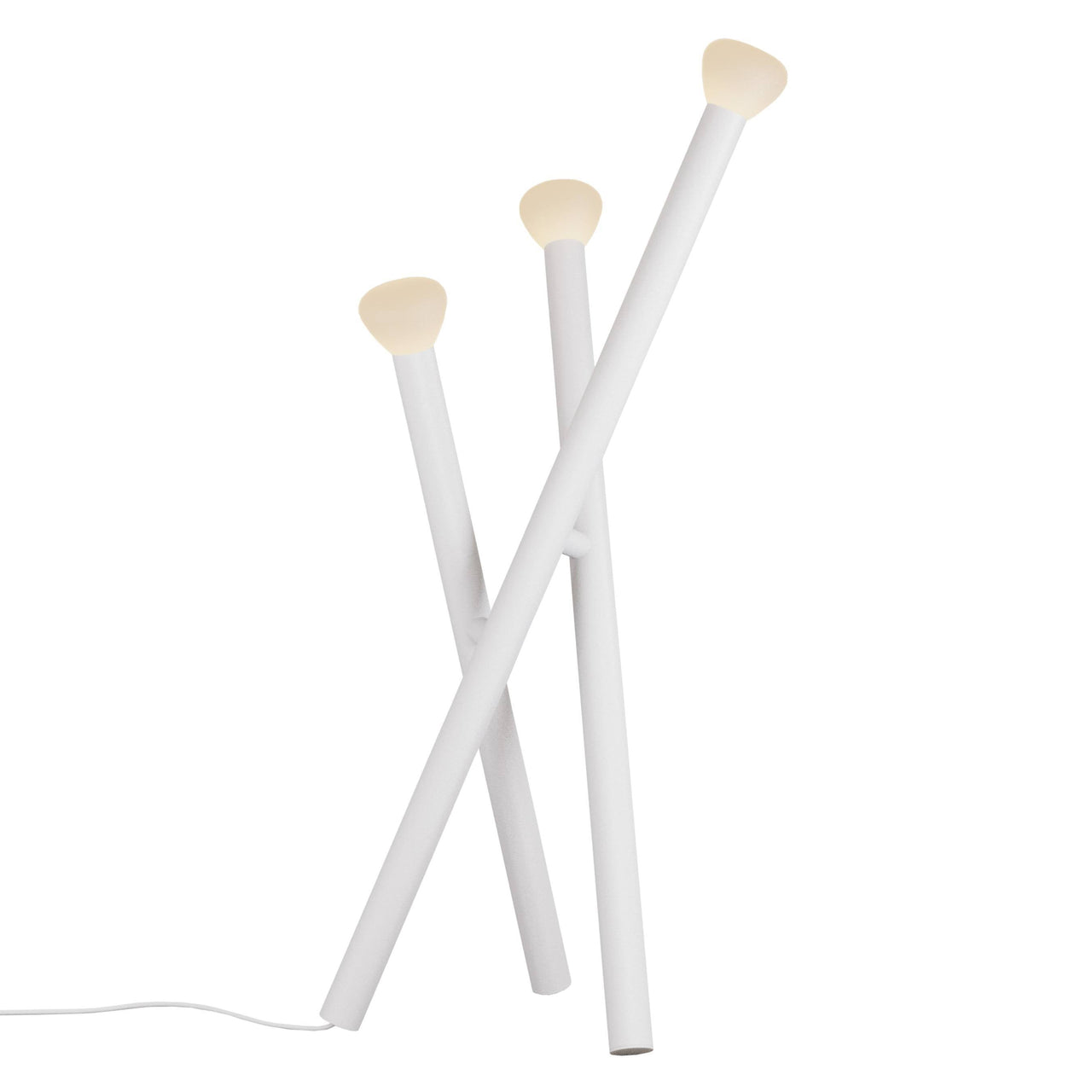 Parc 05 Floor Lamp: Textured White + White