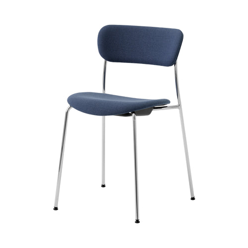 Pavilion Stacking Chair Fully Upholstered: AV12 + Chrome