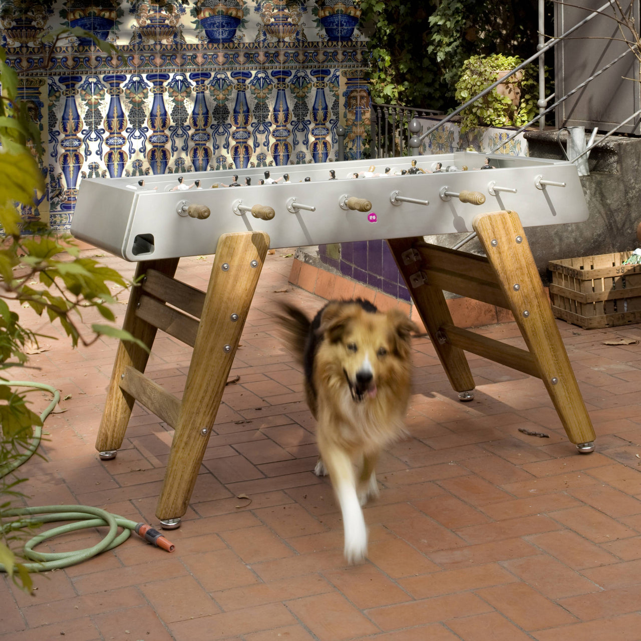 RS3 Wood Football Table: Indoor/Outdoor