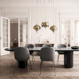 Beetle Dining Chair: Conic Base + Full Upholstery