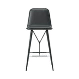 Spine Bar + Counter Stool with Back: Bar + Black Lacquered Ash