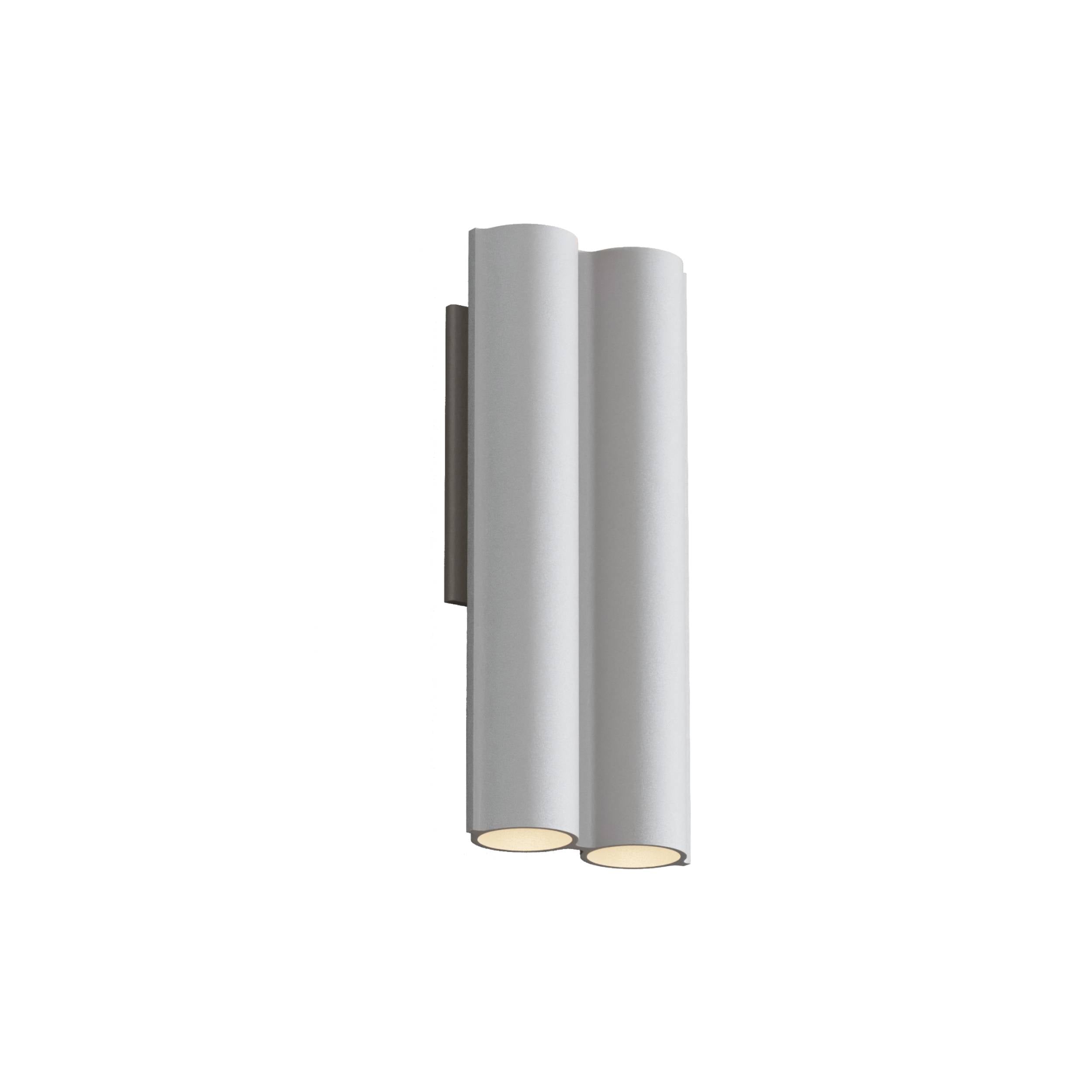 Silo 2WA Wall Light: Downlight with Uplight + Textured White