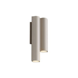 Silo 2WC Wall Light: Downlight with Uplight + Textured Beige