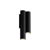 Silo 2WC Wall Light: Downlight with Uplight + Textured Black