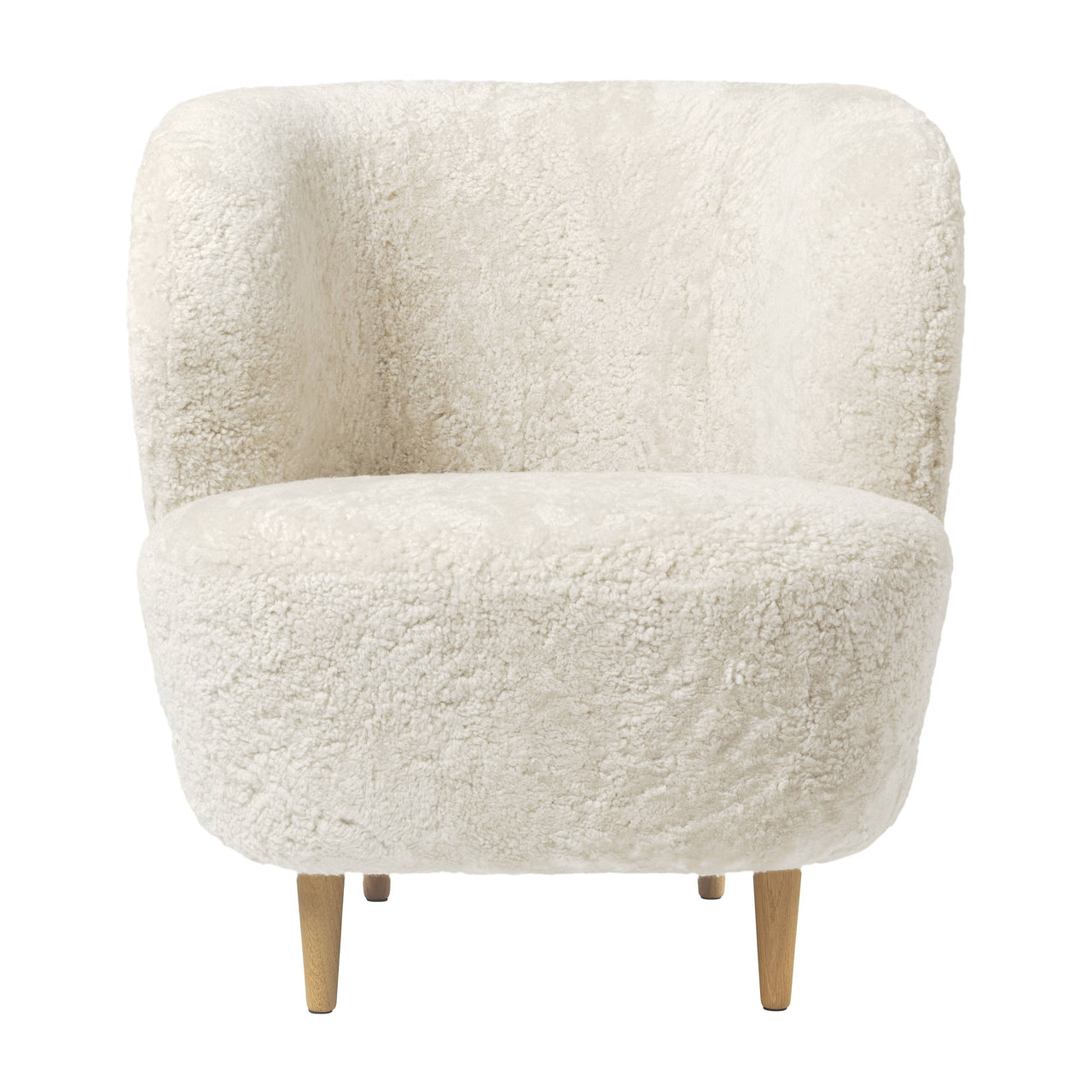 Stay Lounge Chair Small: Wood Legs + Semi Matt Lacquered Oak