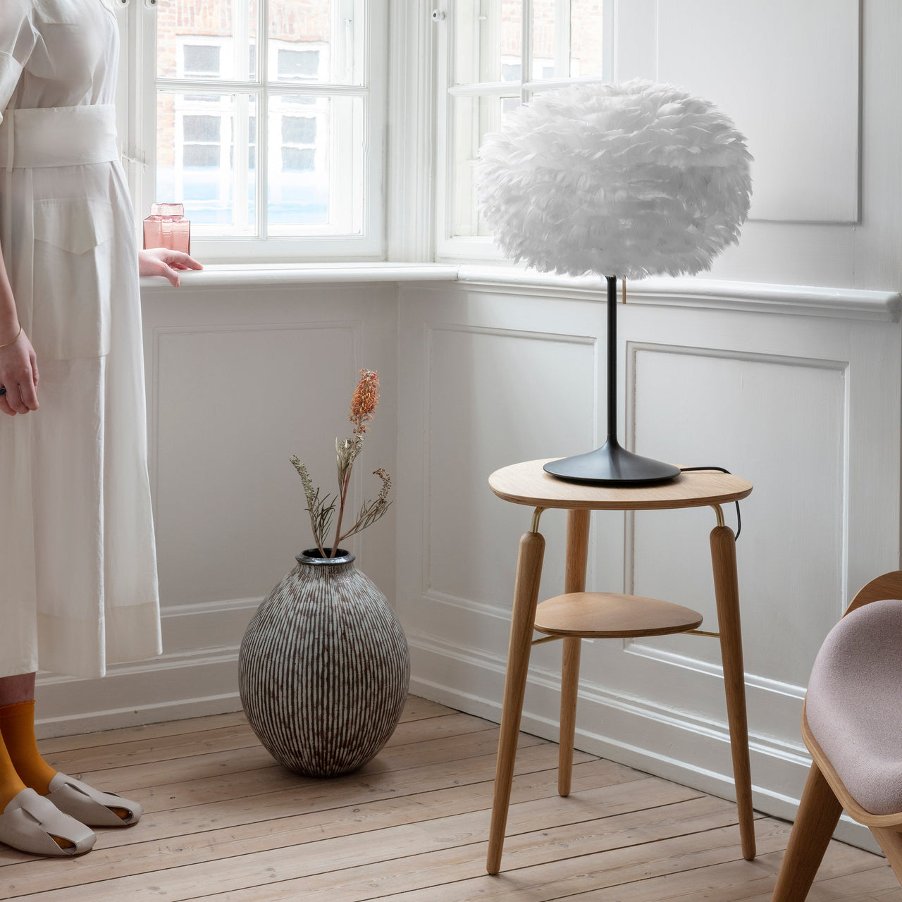Eos Champagne Table Lamp: Quick Ship
