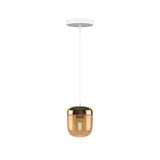 Acorn Pendant: Amber Brass + White (Canopy)