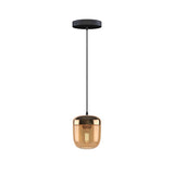 Acorn Pendant: Amber Brass + Black (Canopy)