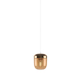 Acorn Pendant: Amber Brass + White (Plug-in)
