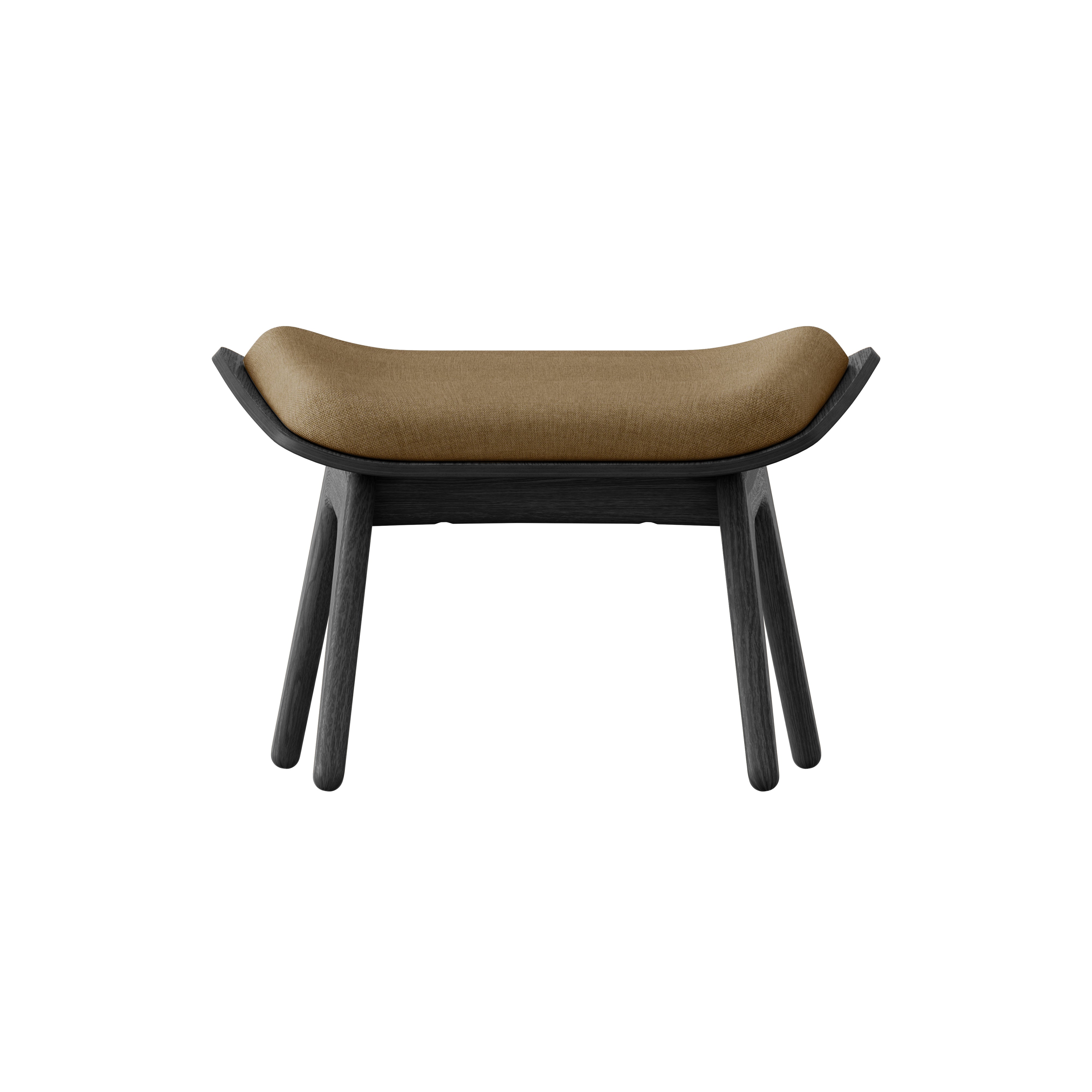 The Reader Ottoman: Black Oak + Sugar Brown