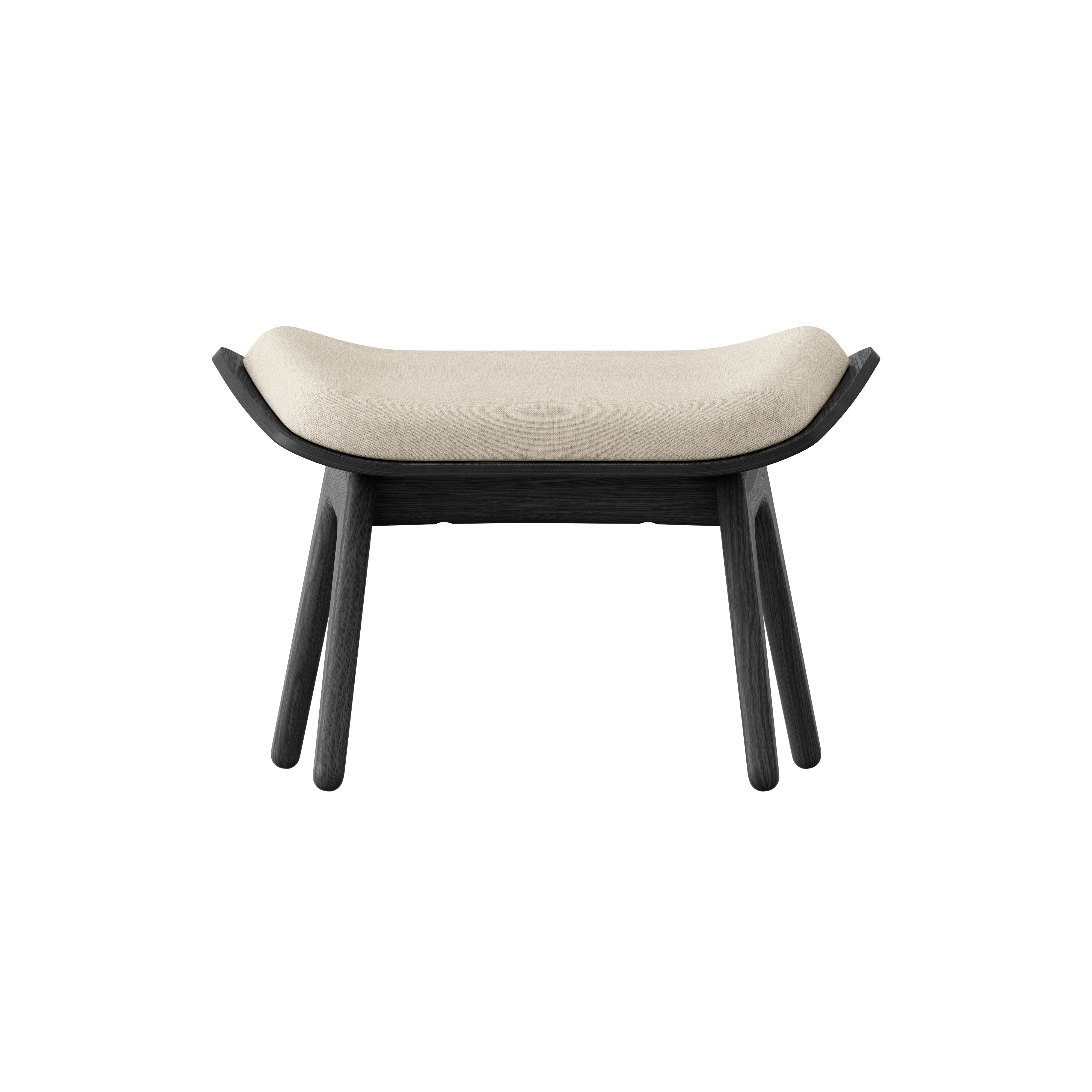 The Reader Ottoman: Black Oak + White Sands