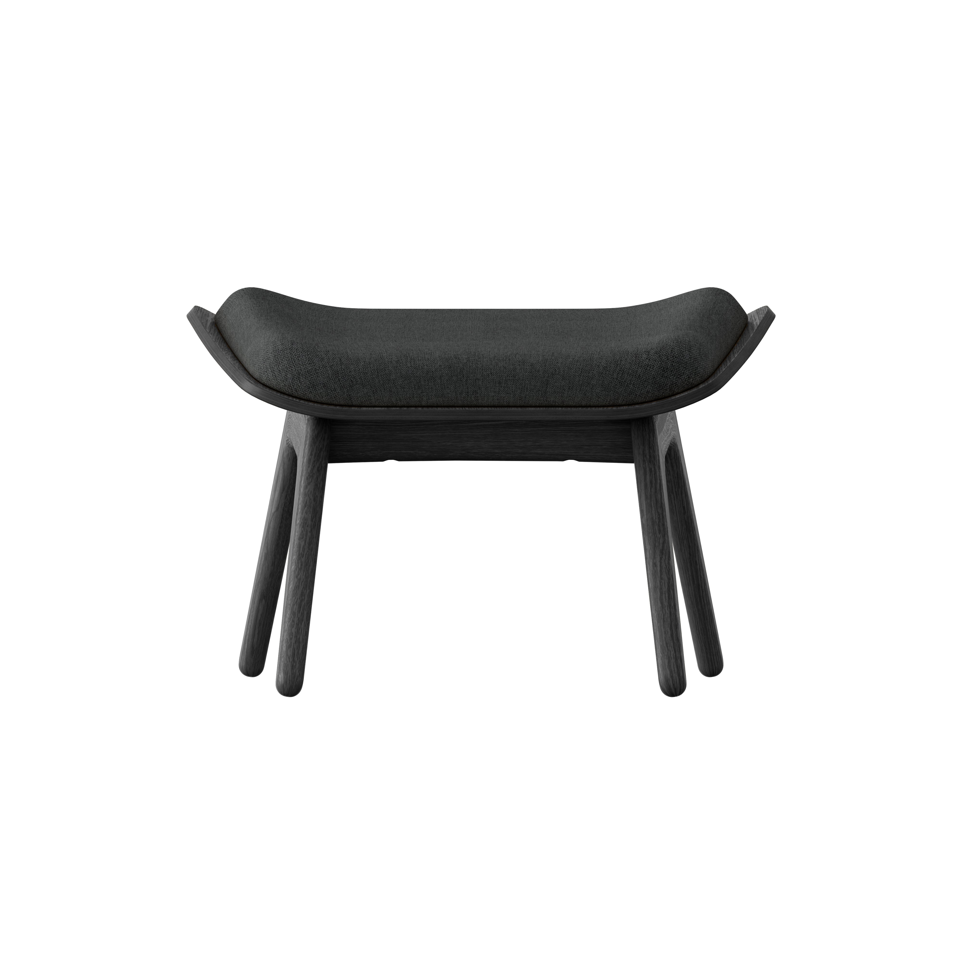 The Reader Ottoman: Black Oak + Shadow Grey