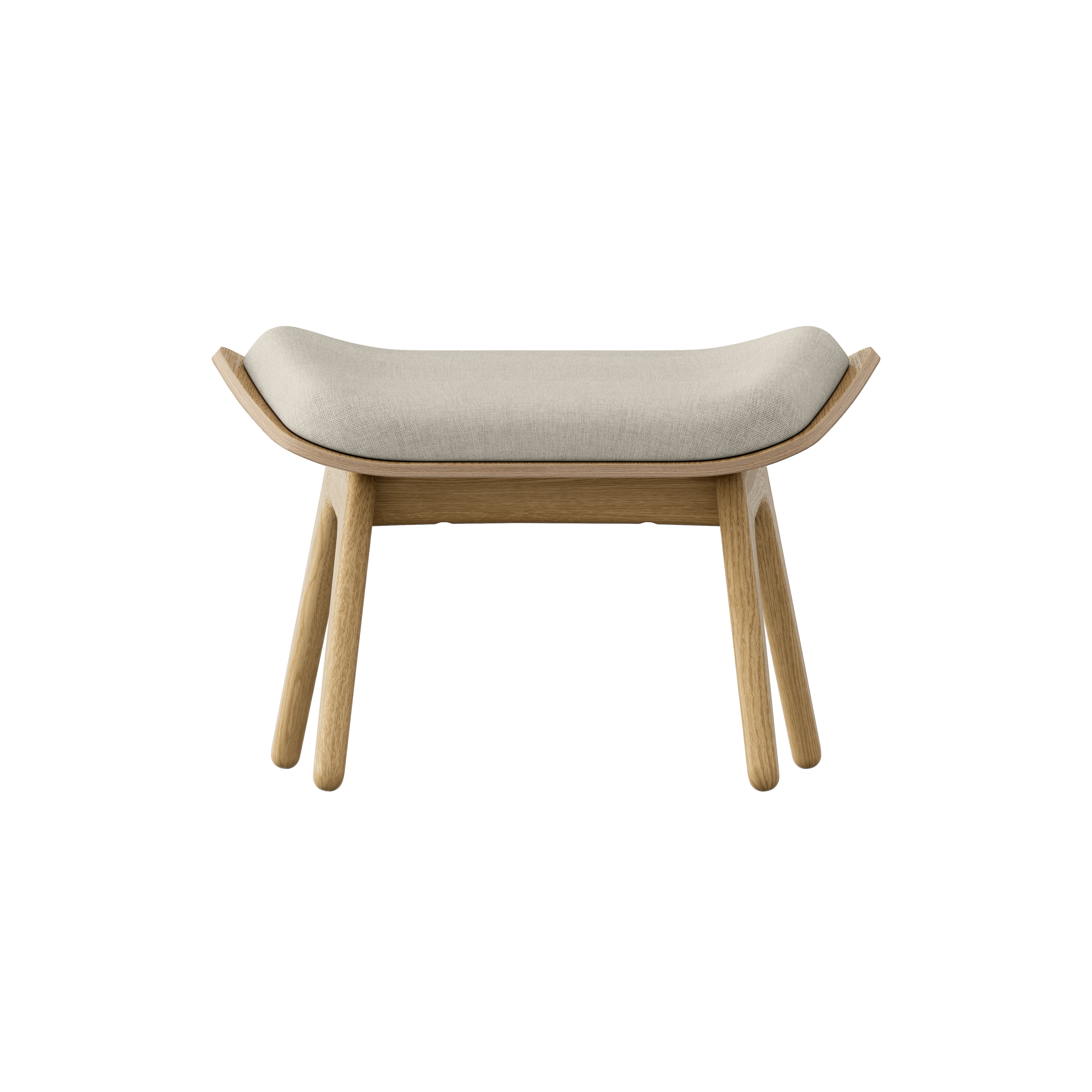 The Reader Ottoman: Oak + White Sands