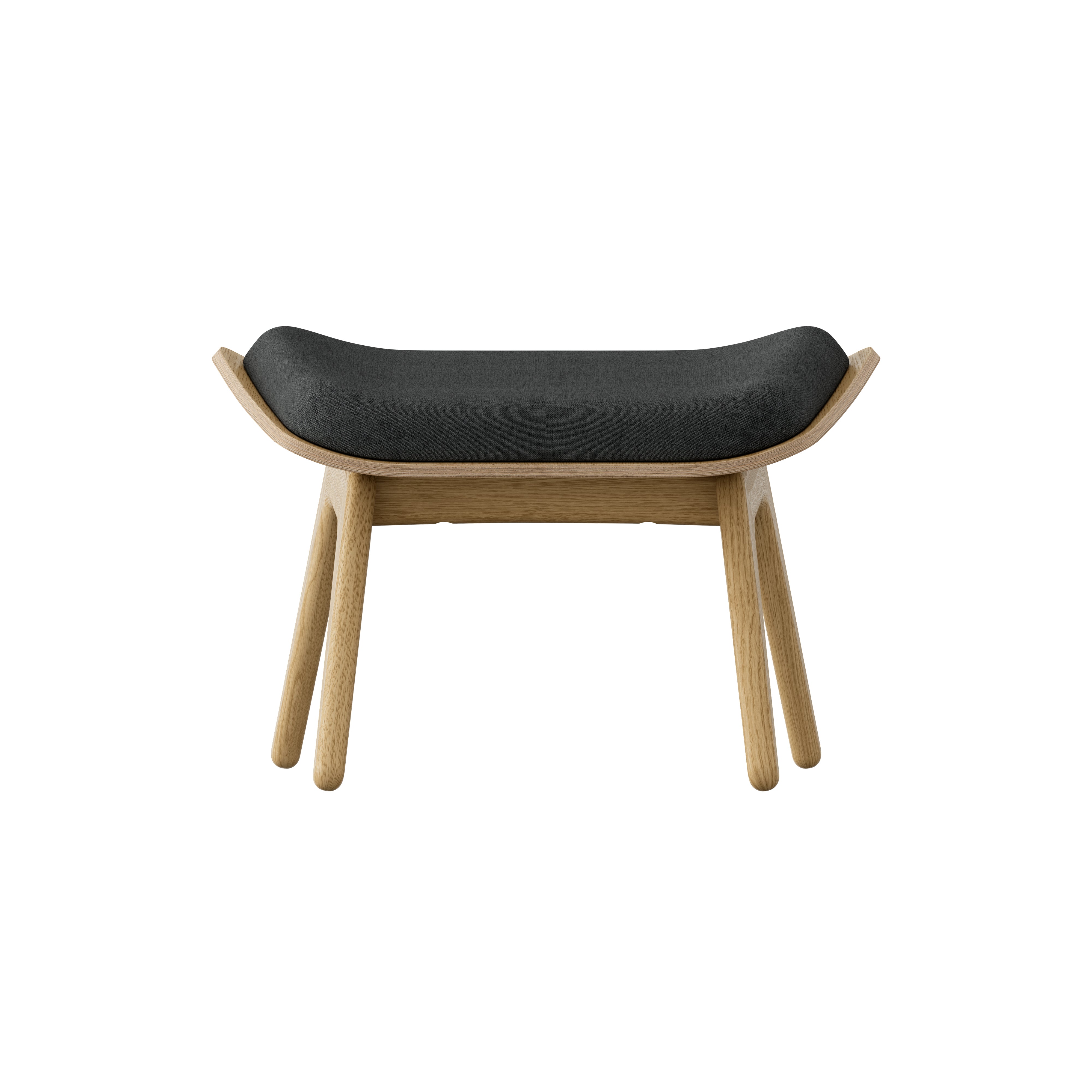The Reader Ottoman: Oak + Shadow Grey
