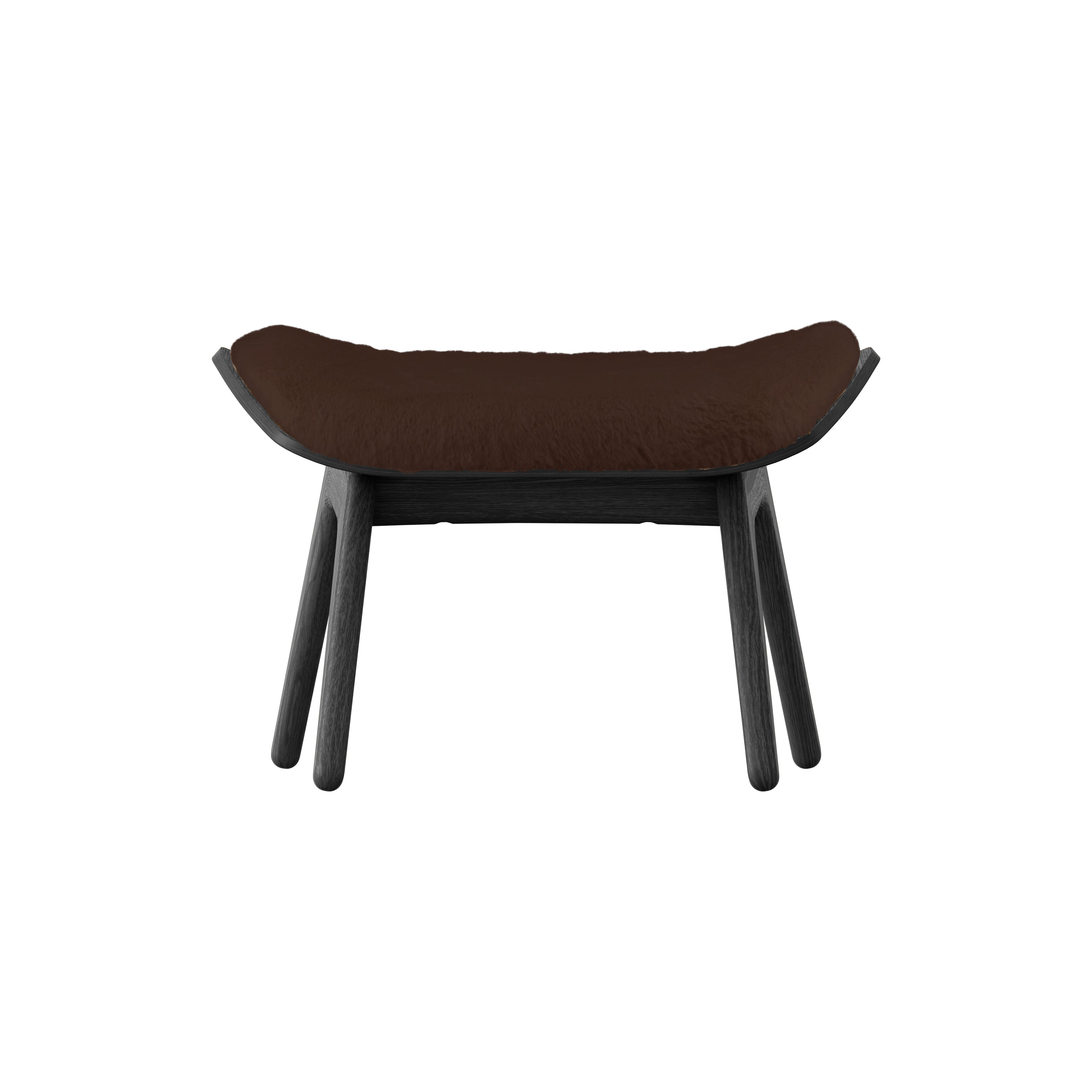 The Reader Ottoman: Black Oak + Teddy Brown
