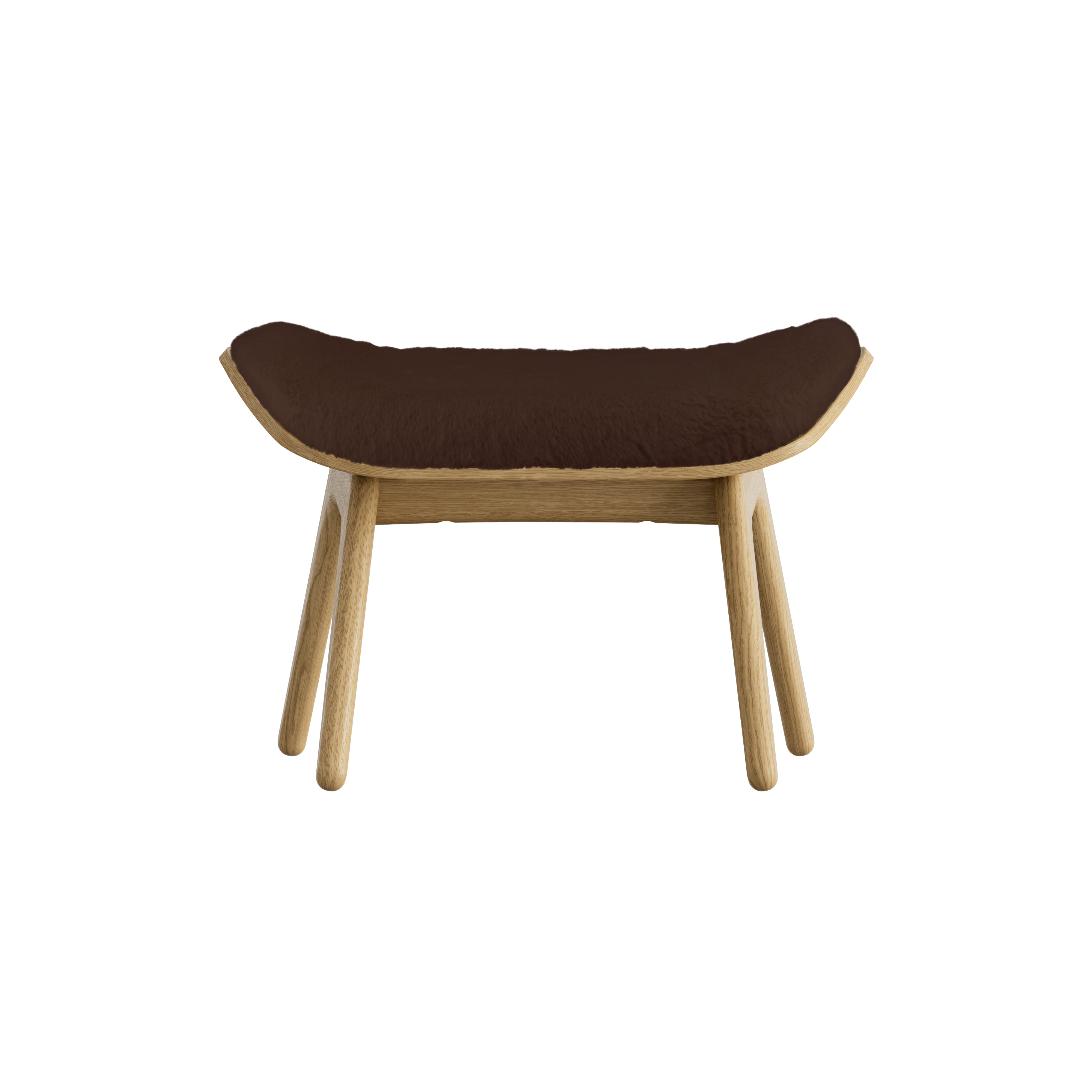 The Reader Ottoman: Oak + Teddy Brown
