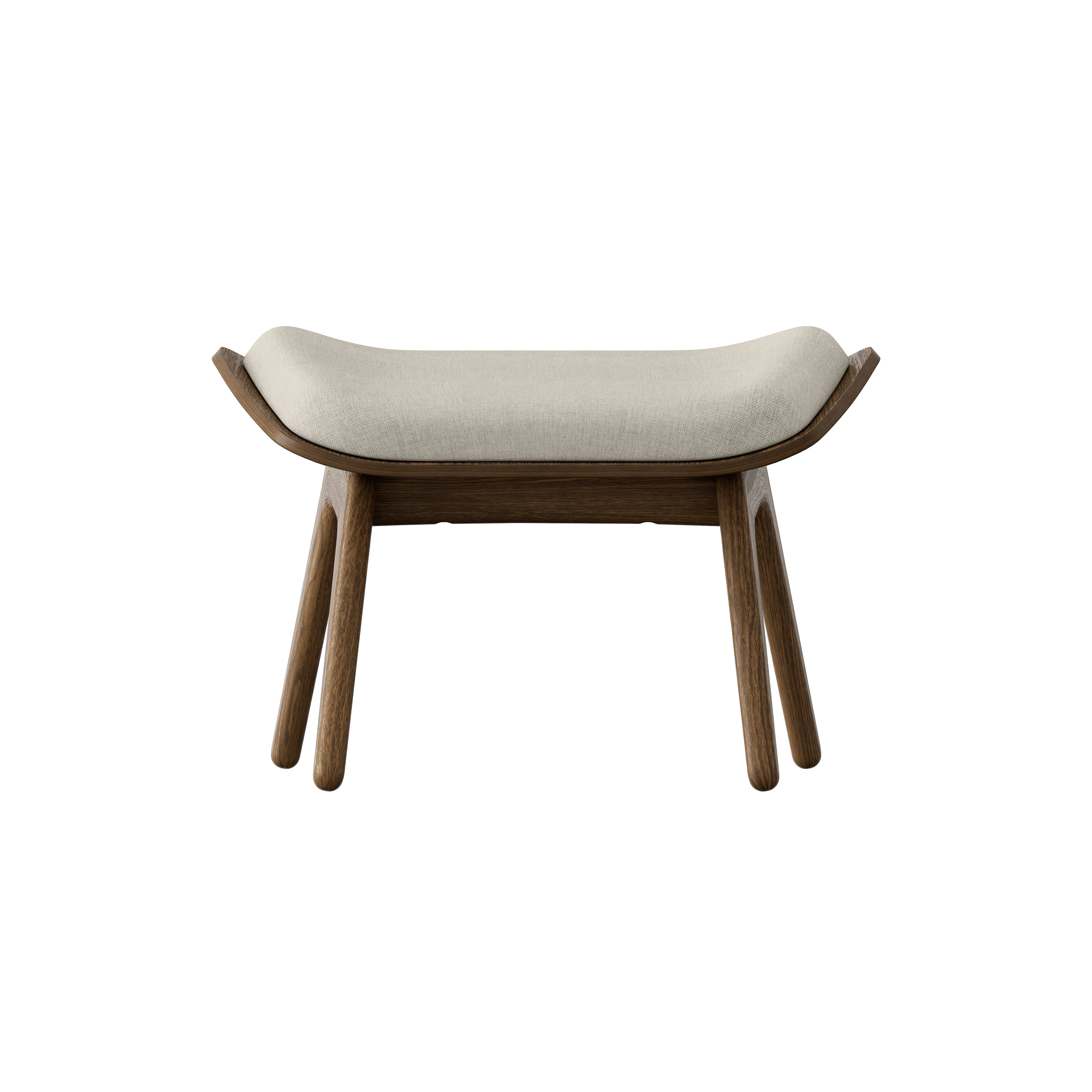 The Reader Ottoman: Dark Oak + White Sands