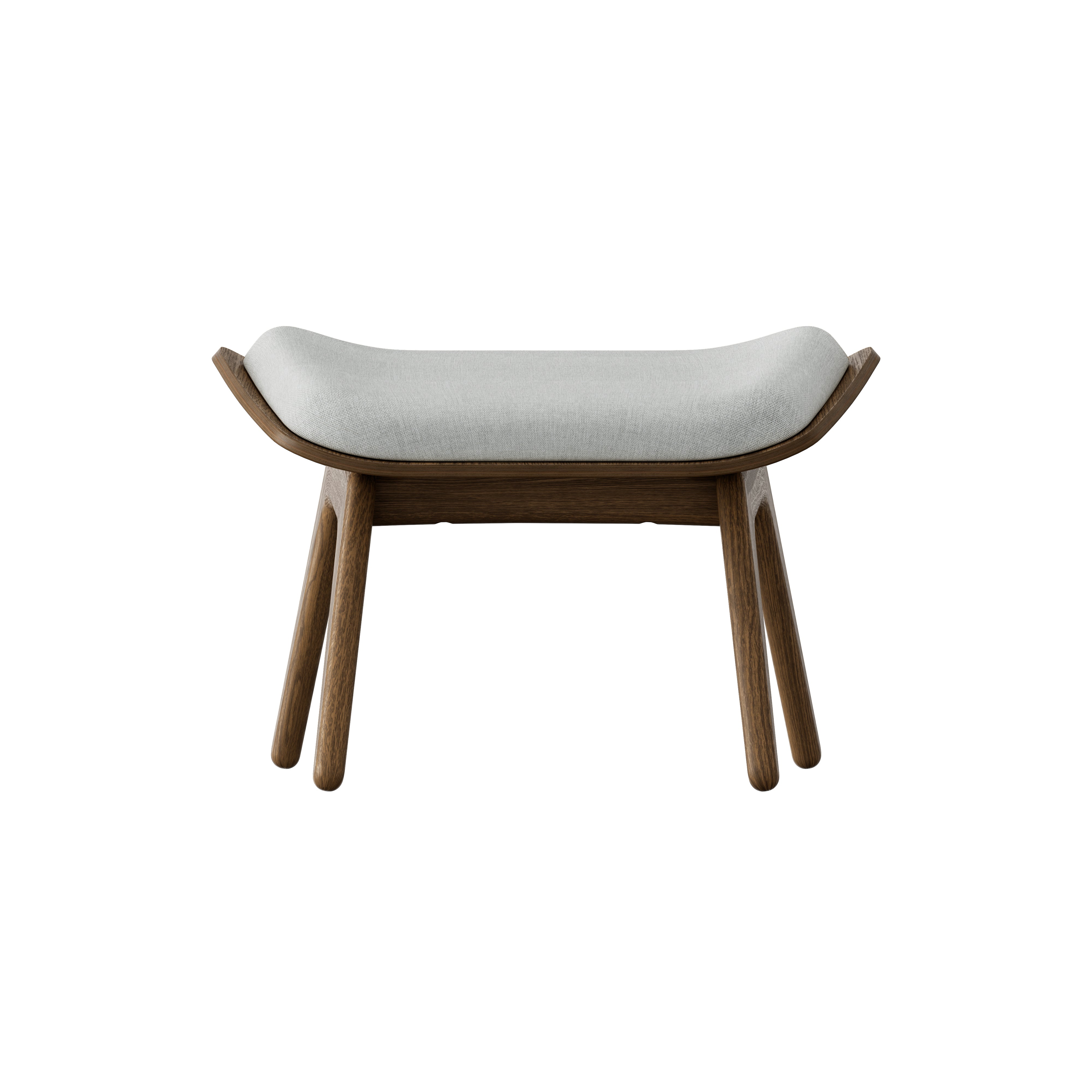 The Reader Ottoman: Dark Oak + Sterling