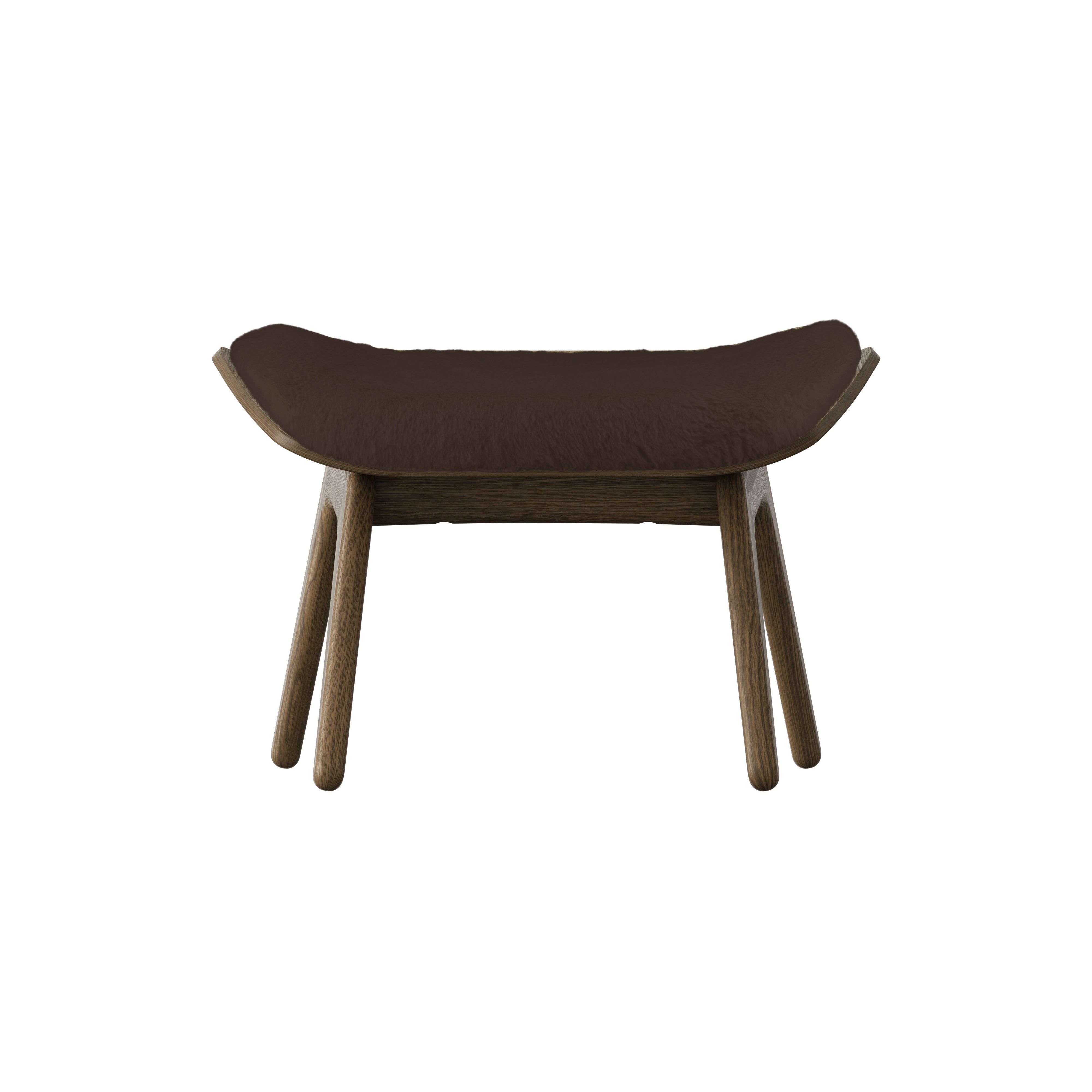 The Reader Ottoman: Dark Oak + Teddy Brown