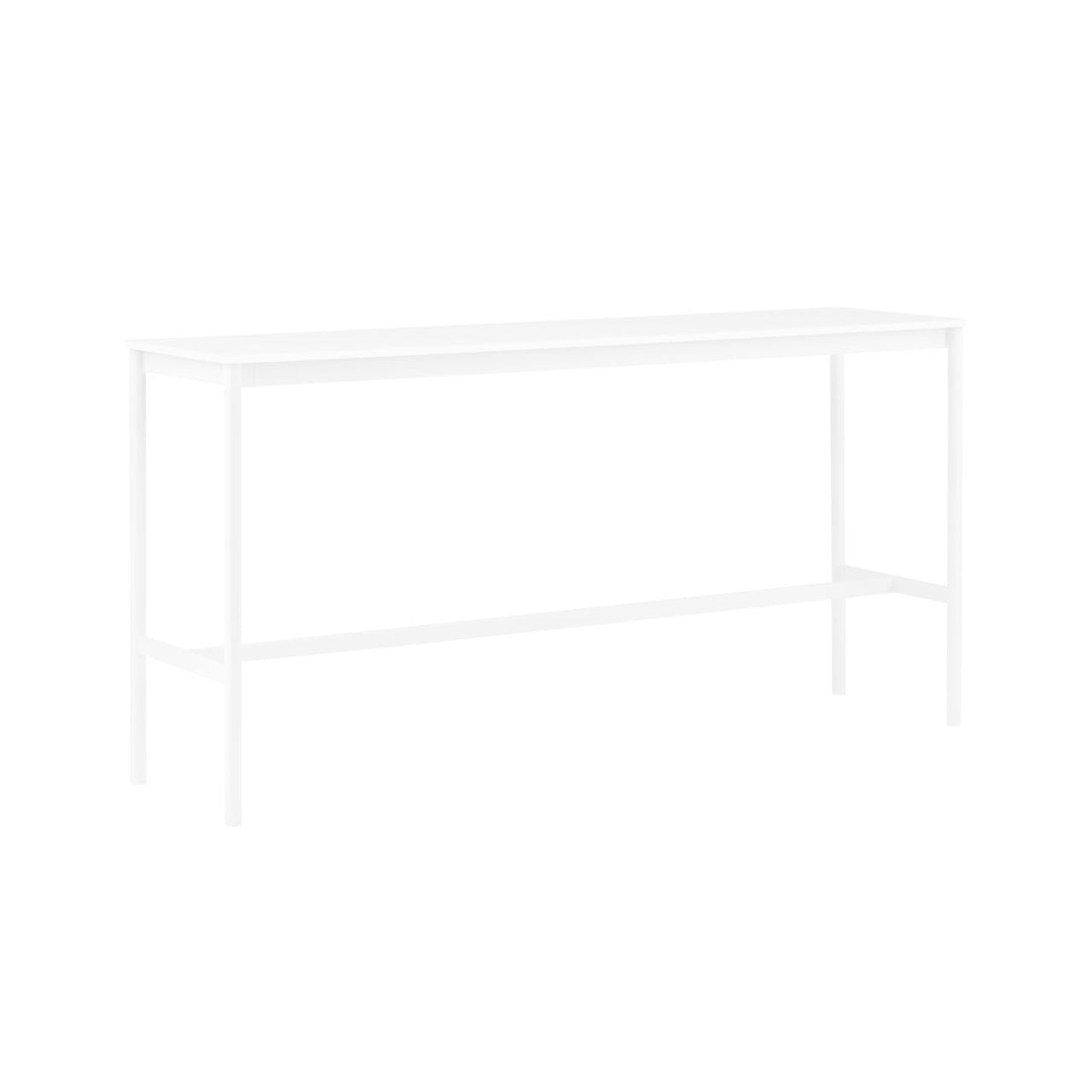 Base High Table: White Laminate + ABS Edge + White