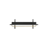 Sector Rack Shelf: Black Ash + Brass