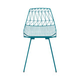 Lucy Chair: Color + Peacock Blue + Without Seat Pad