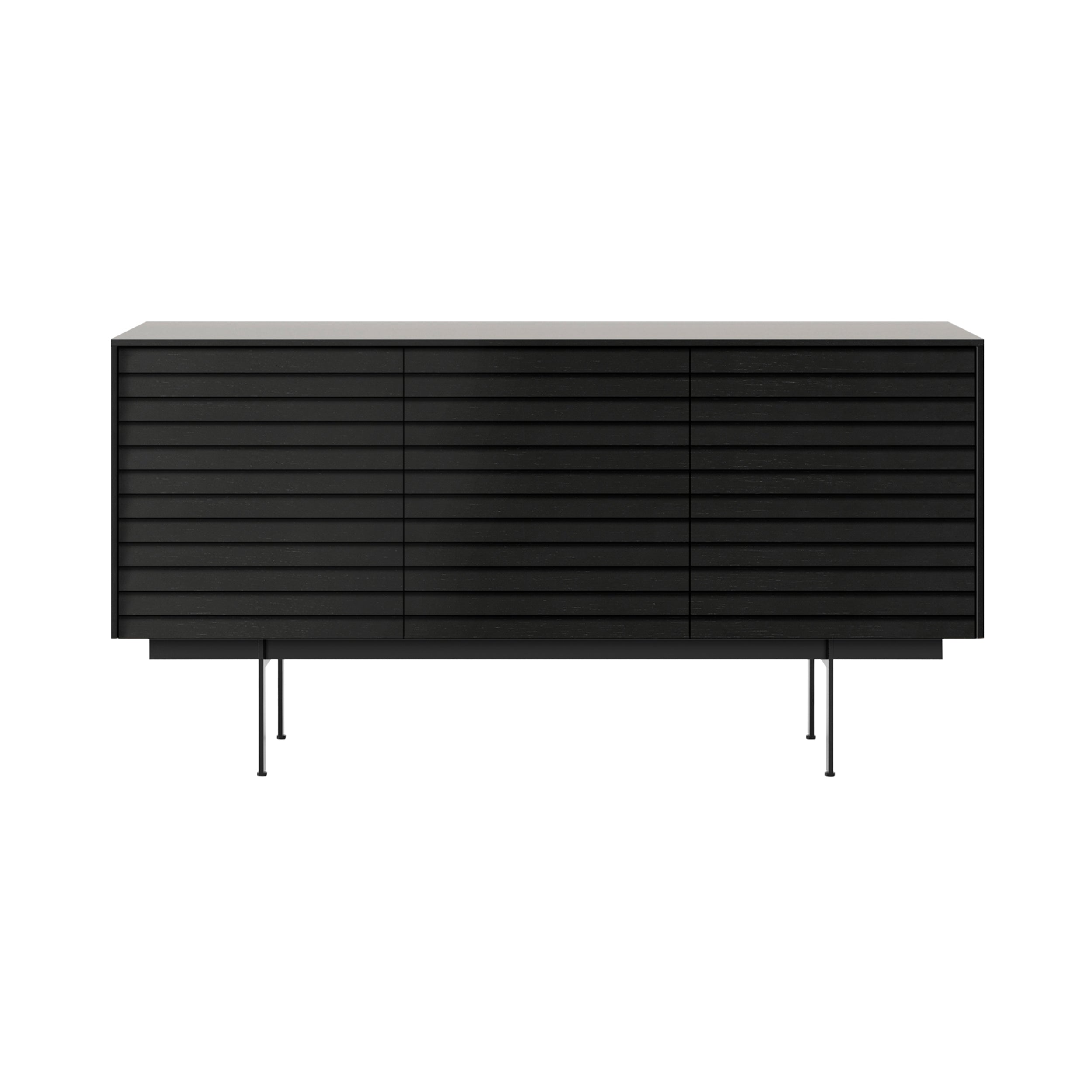 Sussex 12 Sideboard with Drawers: SSX331 + Ebony Stained Oak + Black + Composition 3