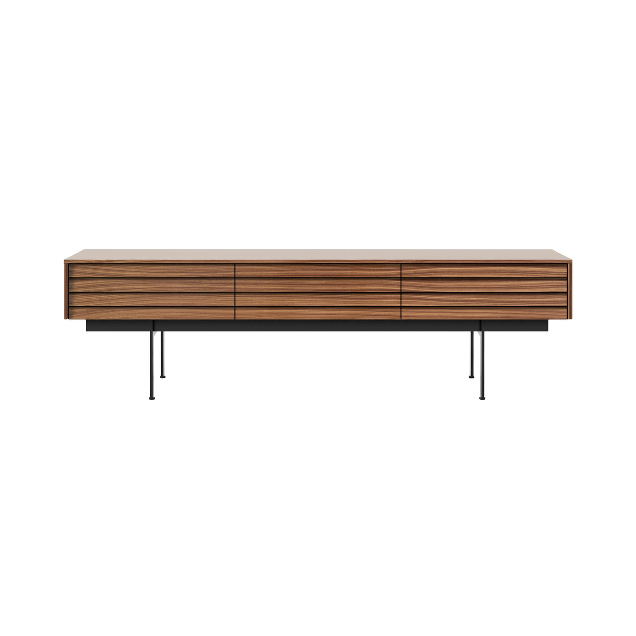 Sussex Slim Sideboard: SSX341 + Super-Matt Walnut + Black + Composition 3
