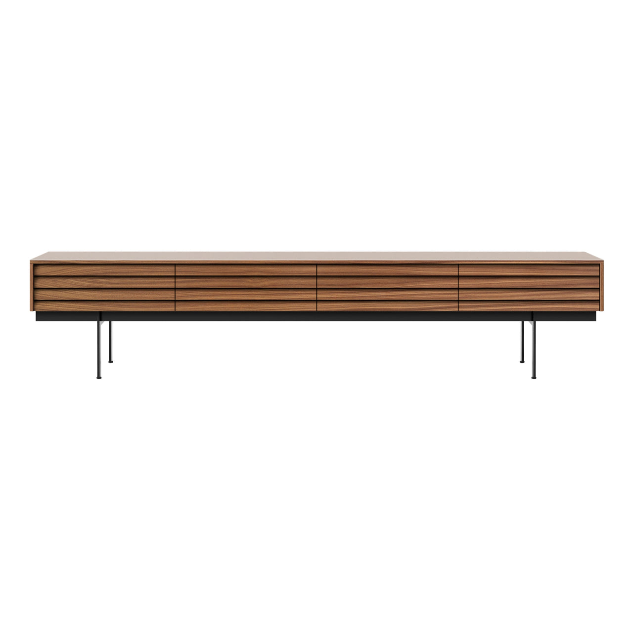 Sussex Slim Sideboard: SSX441 + Super-Matt Walnut + Black + Composition 3