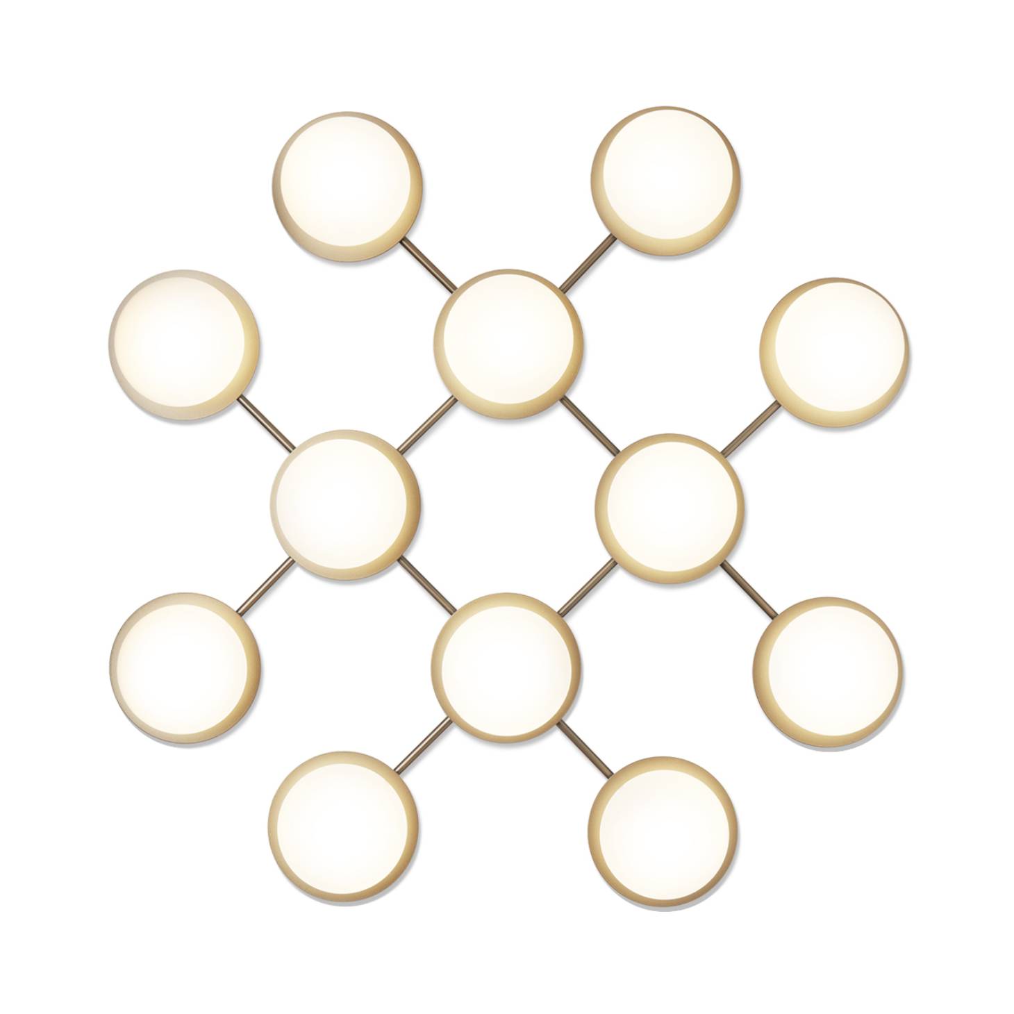Liila 12 Wall + Ceiling Lamp: Opal White