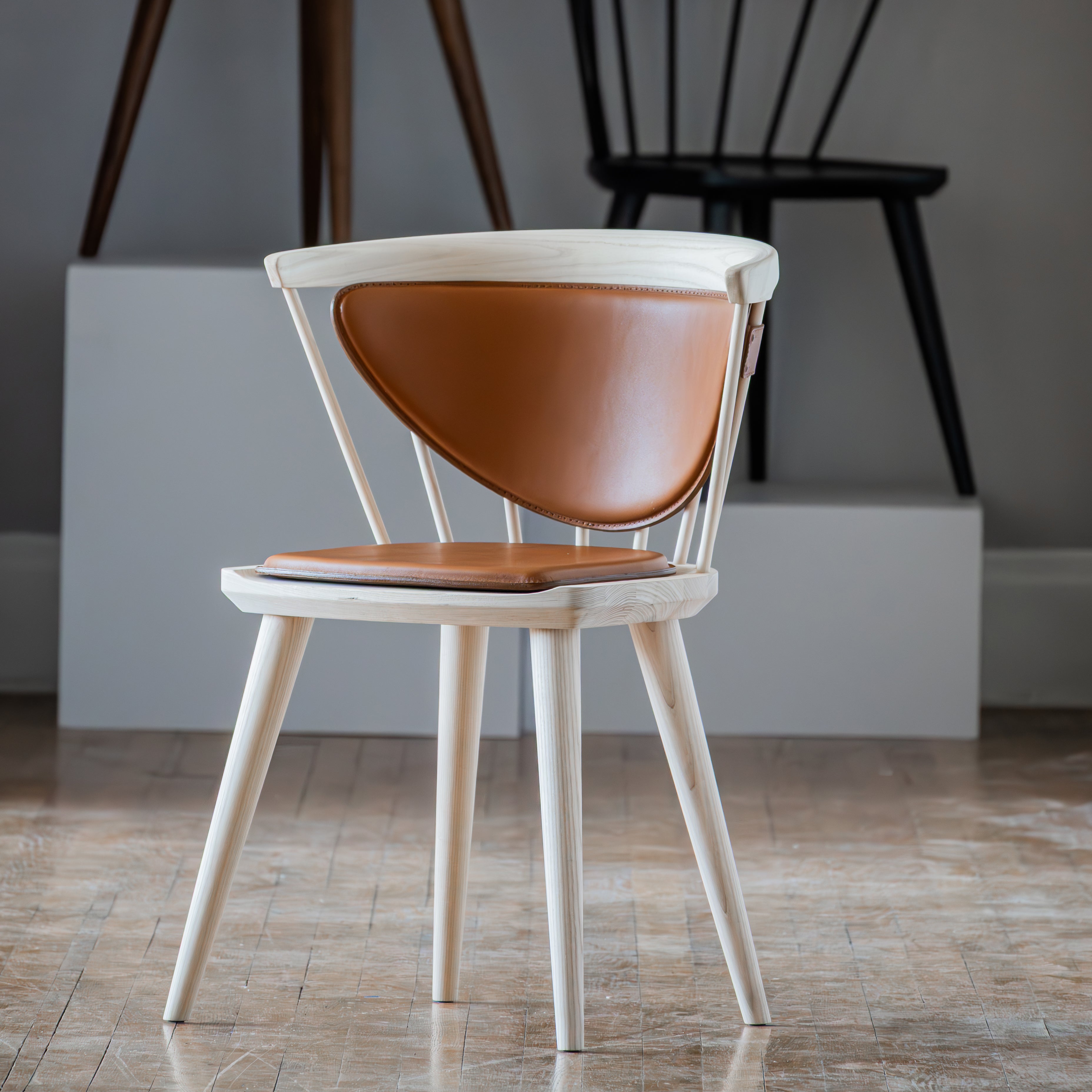 Oxbend Windsor Chair: Seat + Back Upholstered