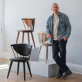 Oxbend Windsor Chair: Seat + Back Upholstered