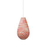 Kōura Pendant Light: Medium + Bamboo + Red + White
